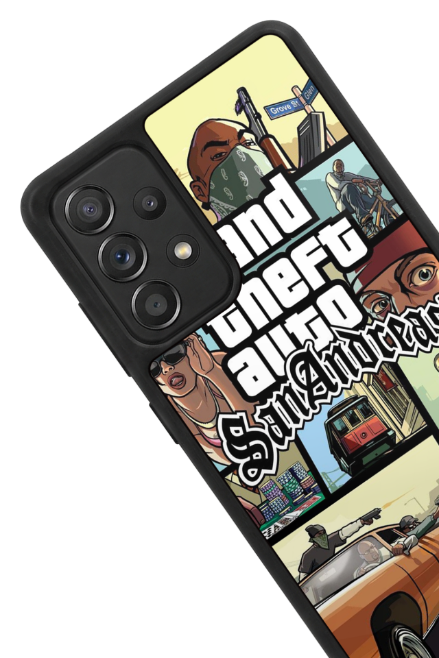 Samsung Galaxy A72 Uyumlu GTA Tasarımlı Glossy Premium Kılıf