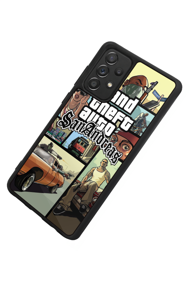 Samsung Galaxy A72 Uyumlu GTA Tasarımlı Glossy Premium Kılıf