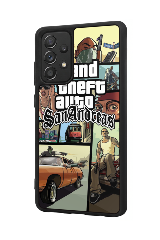 Samsung Galaxy A72 Uyumlu GTA Tasarımlı Glossy Premium Kılıf