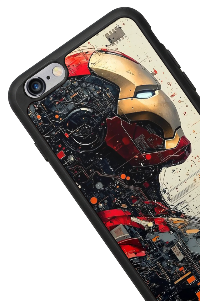iPhone 6s Plus Uyumlu  Iron Man ( Demir Adam ) Tasarımlı Glossy Premium Kılıf