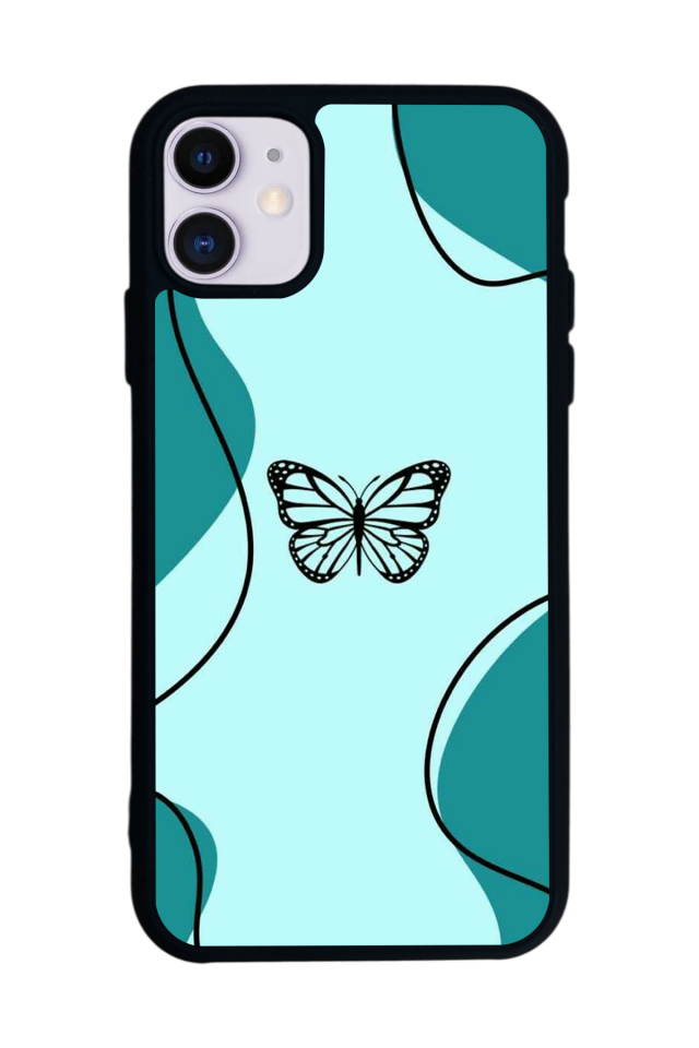 iPhone 11 Uyumlu Kelebek Tasarımlı Glossy Premium Kılıf