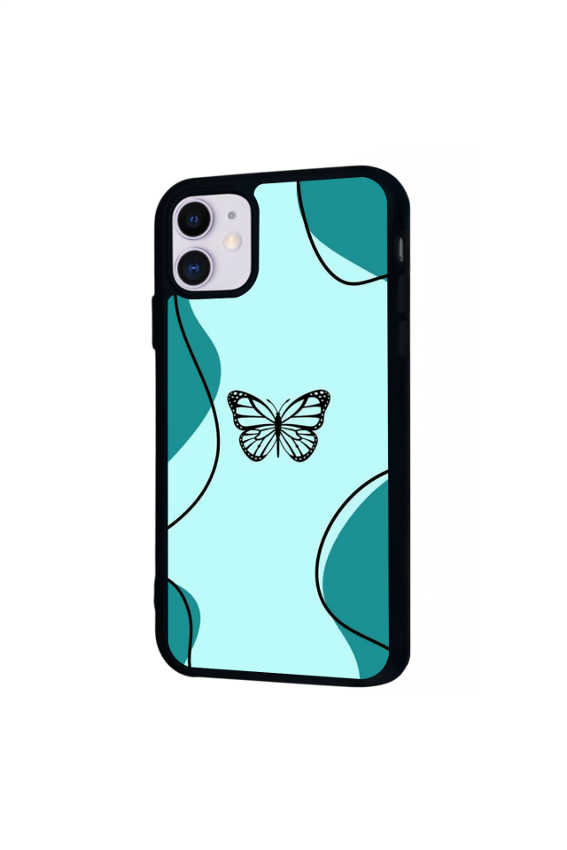 iPhone 11 Uyumlu Kelebek Tasarımlı Glossy Premium Kılıf