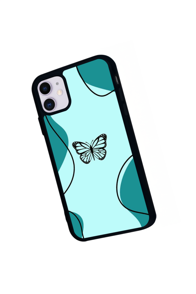 iPhone 11 Uyumlu Kelebek Tasarımlı Glossy Premium Kılıf