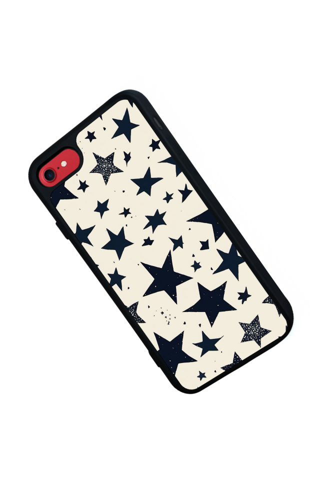 iPhone 8 Uyumlu Retro Yildizlar Tasarımlı Glossy Premium Kılıf