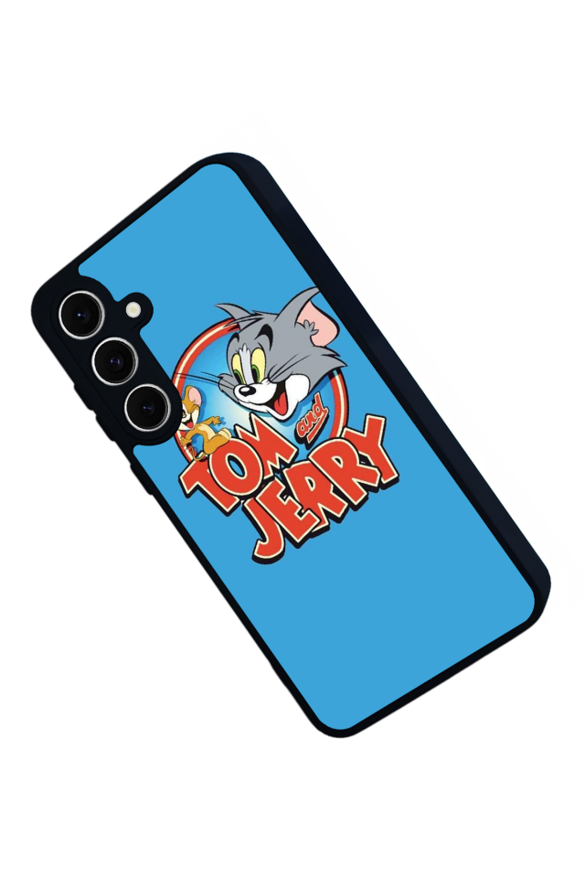 Samsung Galaxy S24 FE Uyumlu Tom And Jerry Tasarımlı Glossy Premium Kılıf
