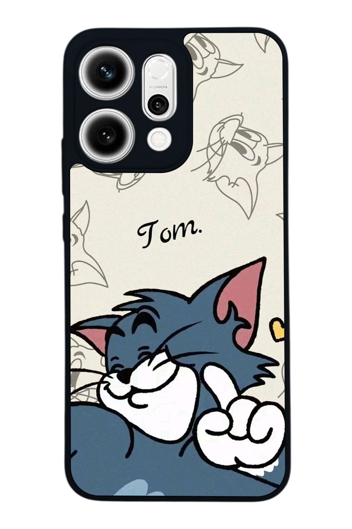 Oppo Reno 14 Uyumlu Tom And Jerry Tasarımlı Glossy Premium Kılıf
