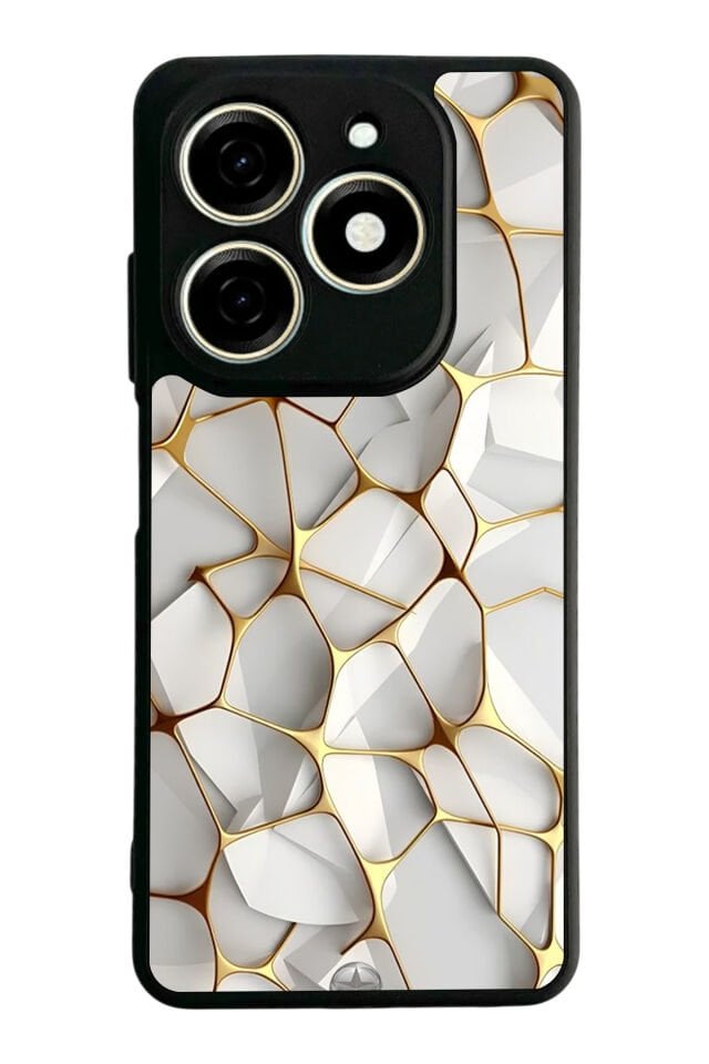 Infınıx Smart 8 Pro Uyumlu Mermer Marble Tasarımlı Glossy Premium Kılıf