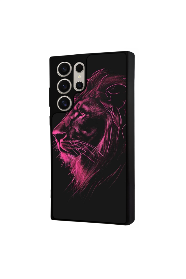 Samsung Galaxy S24 Ultra Uyumlu Aslan Tasarımlı Glossy Premium Kılıf
