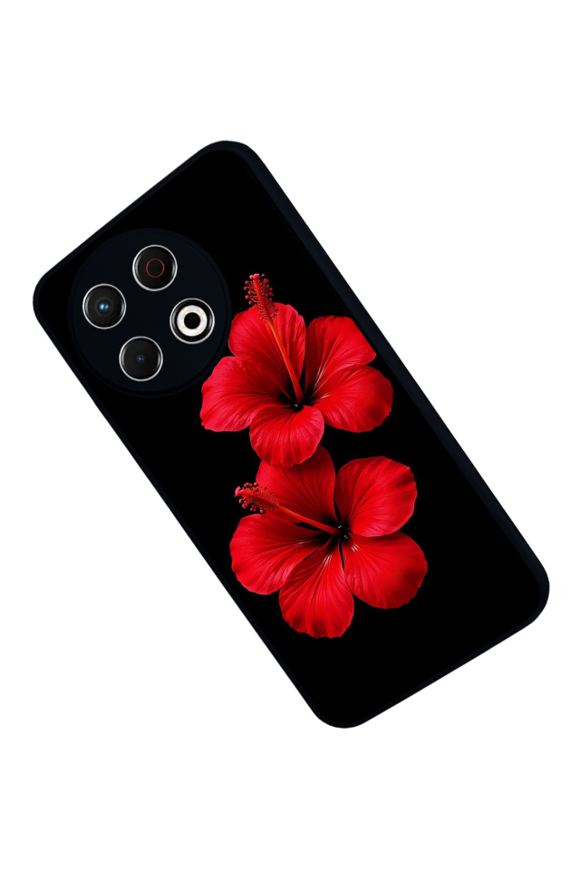 Tecno Spark 30 Pro Uyumlu Cicek Tasarımlı Glossy Premium Kılıf