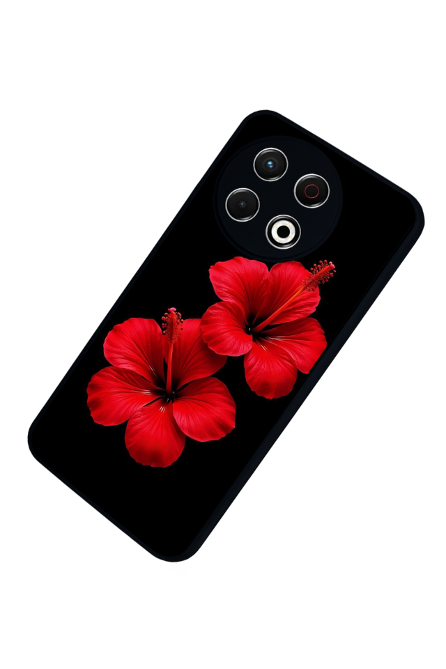 Tecno Spark 30 Pro Uyumlu Cicek Tasarımlı Glossy Premium Kılıf