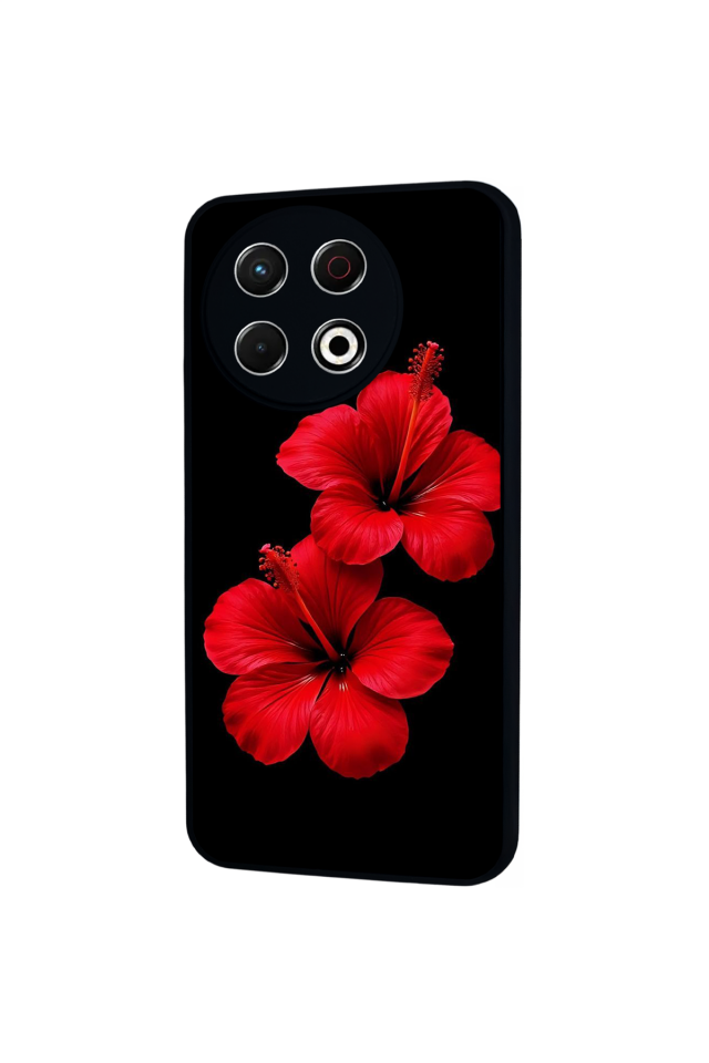 Tecno Spark 30 Pro Uyumlu Cicek Tasarımlı Glossy Premium Kılıf