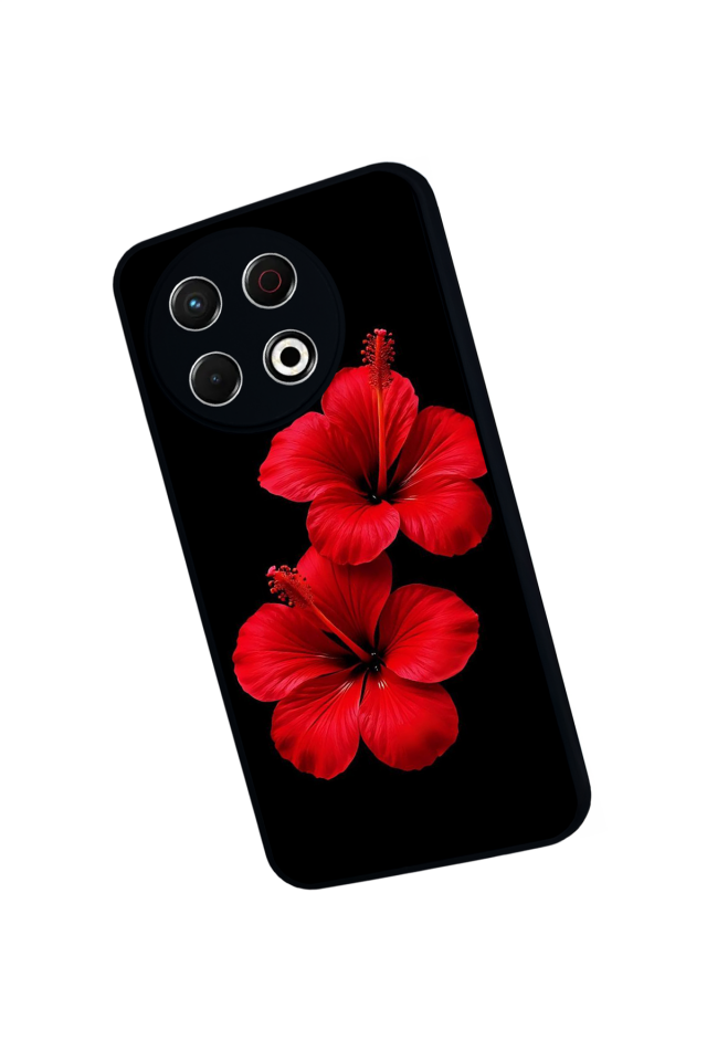 Tecno Spark 30 Pro Uyumlu Cicek Tasarımlı Glossy Premium Kılıf