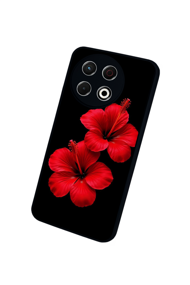 Tecno Spark 30 Pro Uyumlu Cicek Tasarımlı Glossy Premium Kılıf