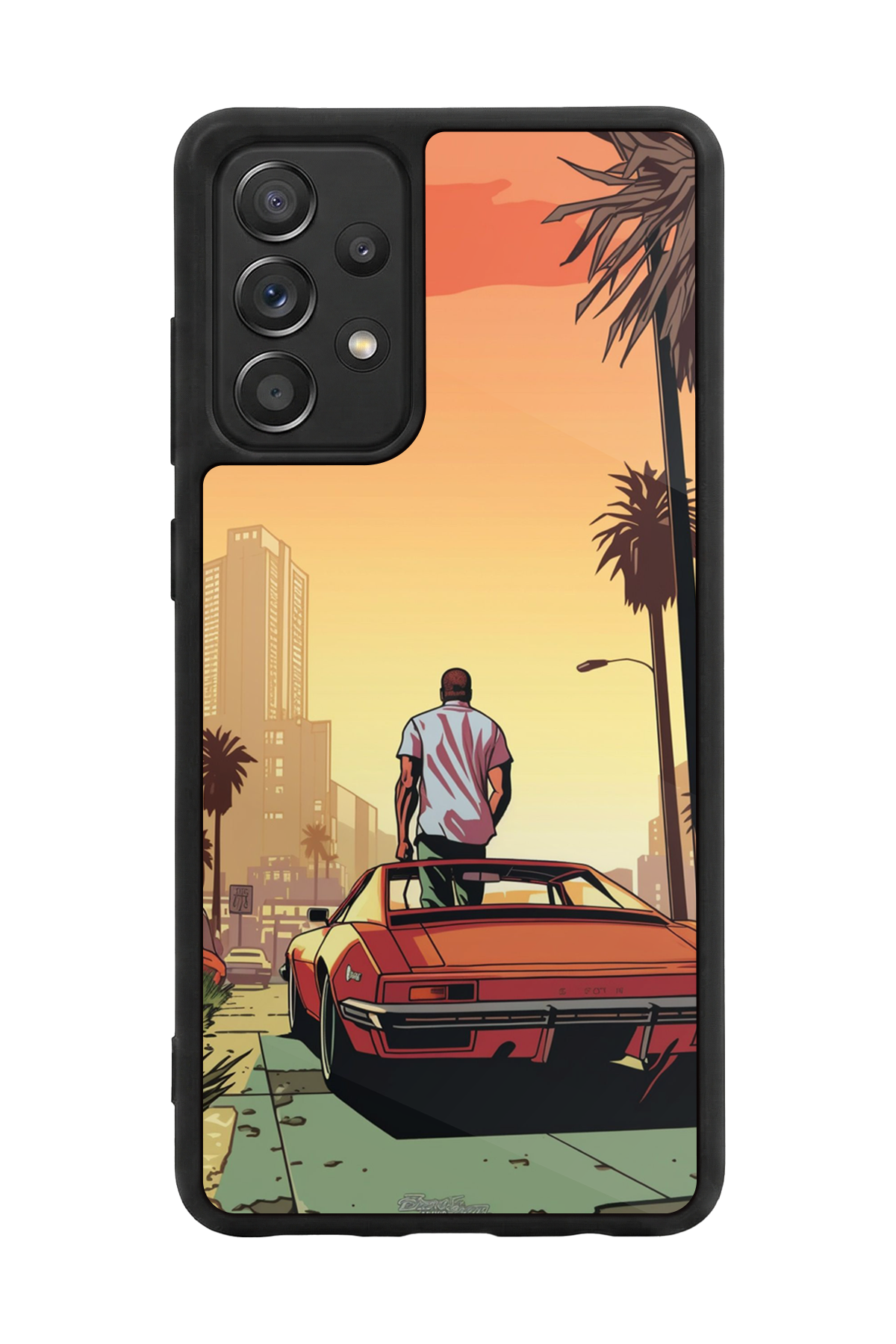 Samsung Galaxy A72 Uyumlu GTA Tasarımlı Glossy Premium Kılıf