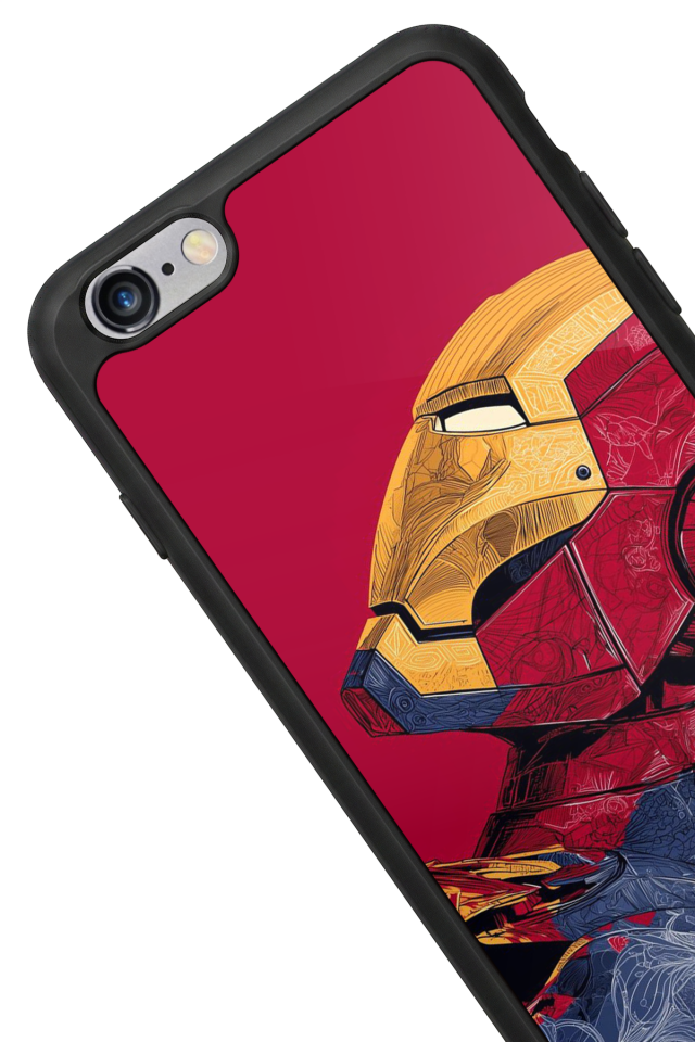 iPhone 6s Plus Uyumlu  Iron Man ( Demir Adam ) Tasarımlı Glossy Premium Kılıf