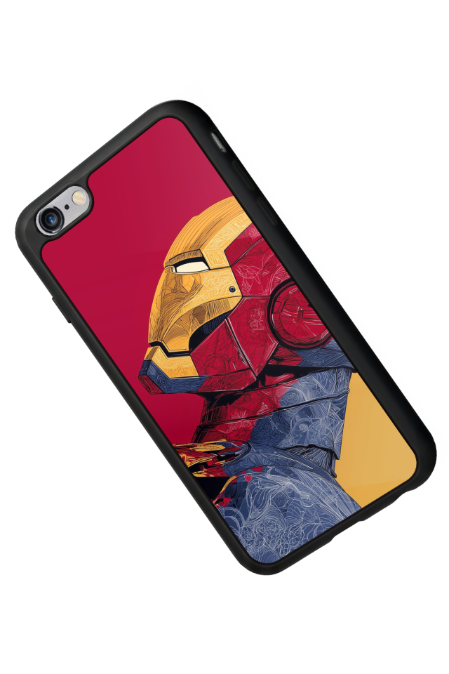 iPhone 6s Plus Uyumlu  Iron Man ( Demir Adam ) Tasarımlı Glossy Premium Kılıf