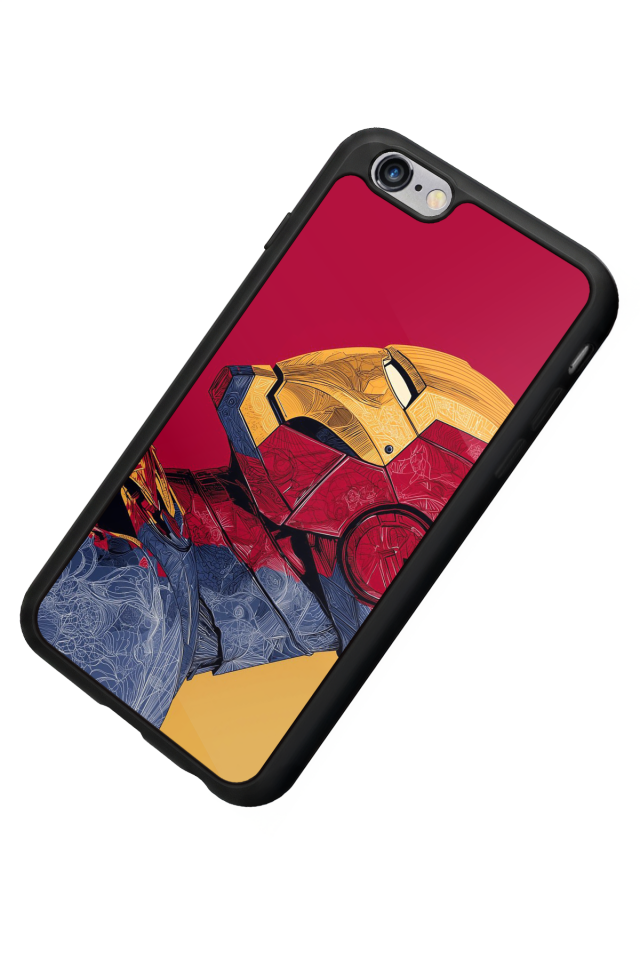 iPhone 6s Plus Uyumlu  Iron Man ( Demir Adam ) Tasarımlı Glossy Premium Kılıf