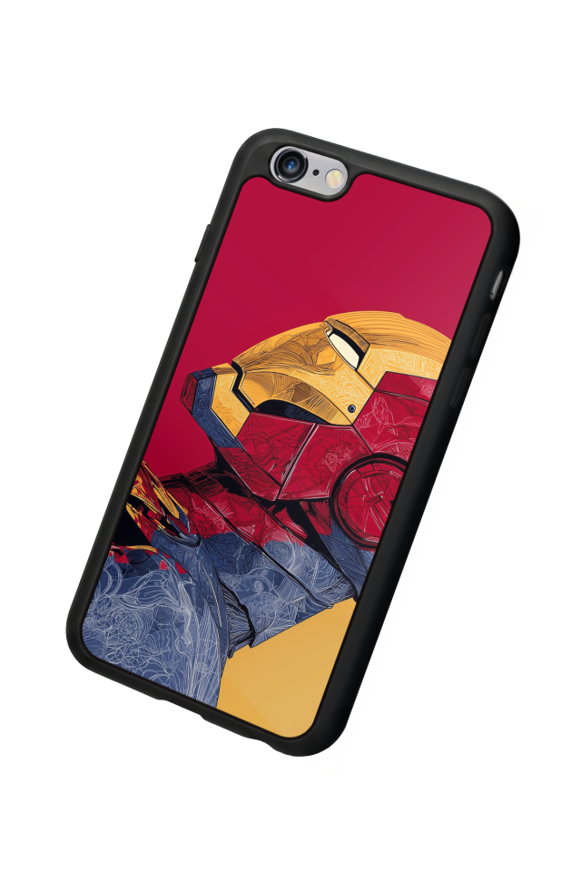 iPhone 6s Plus Uyumlu  Iron Man ( Demir Adam ) Tasarımlı Glossy Premium Kılıf