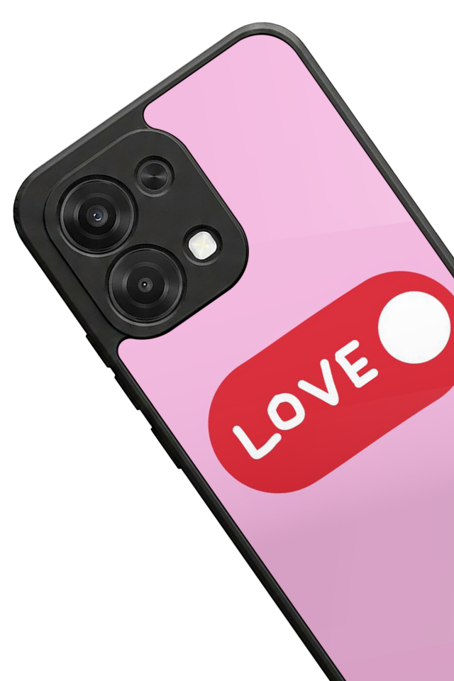 Oppo A6 Pro Uyumlu Kalp Love Tasarımlı Glossy Premium Kılıf