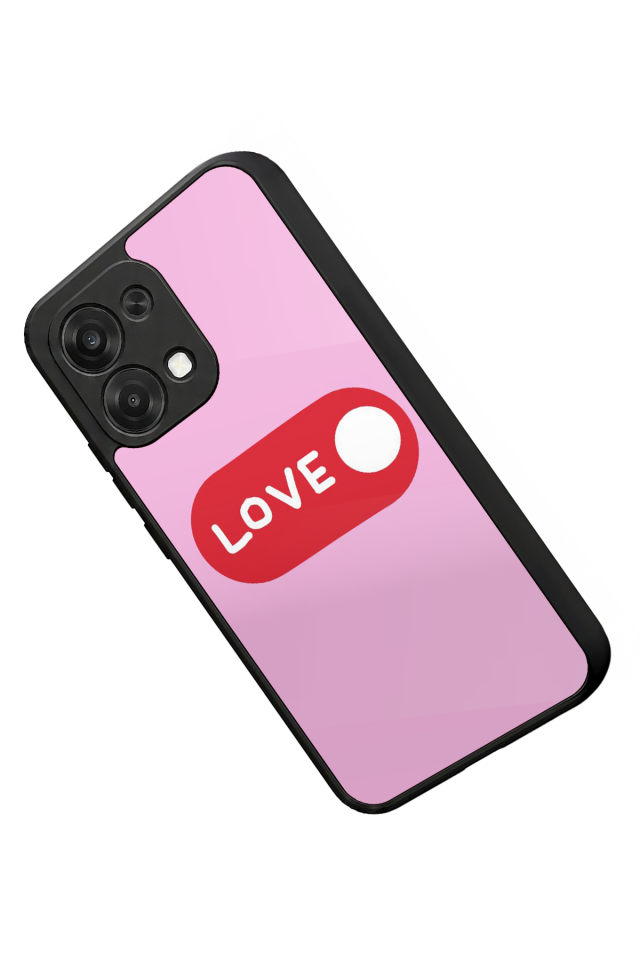 Oppo A6 Pro Uyumlu Kalp Love Tasarımlı Glossy Premium Kılıf