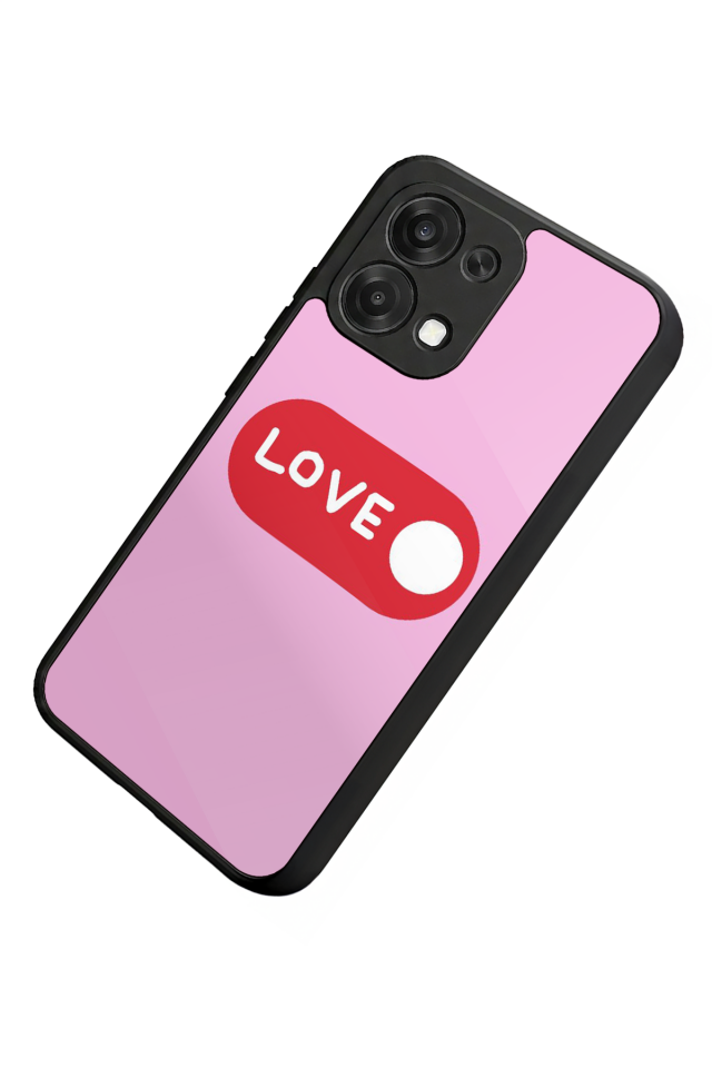 Oppo A6 Pro Uyumlu Kalp Love Tasarımlı Glossy Premium Kılıf