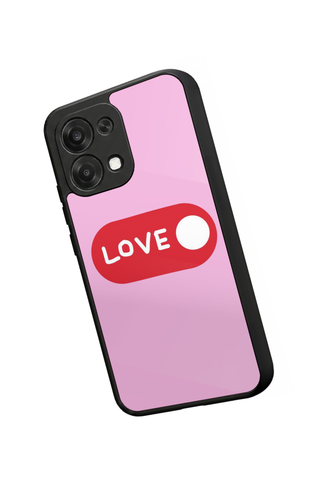 Oppo A6 Pro Uyumlu Kalp Love Tasarımlı Glossy Premium Kılıf