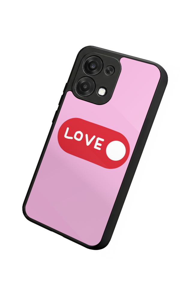 Oppo A6 Pro Uyumlu Kalp Love Tasarımlı Glossy Premium Kılıf