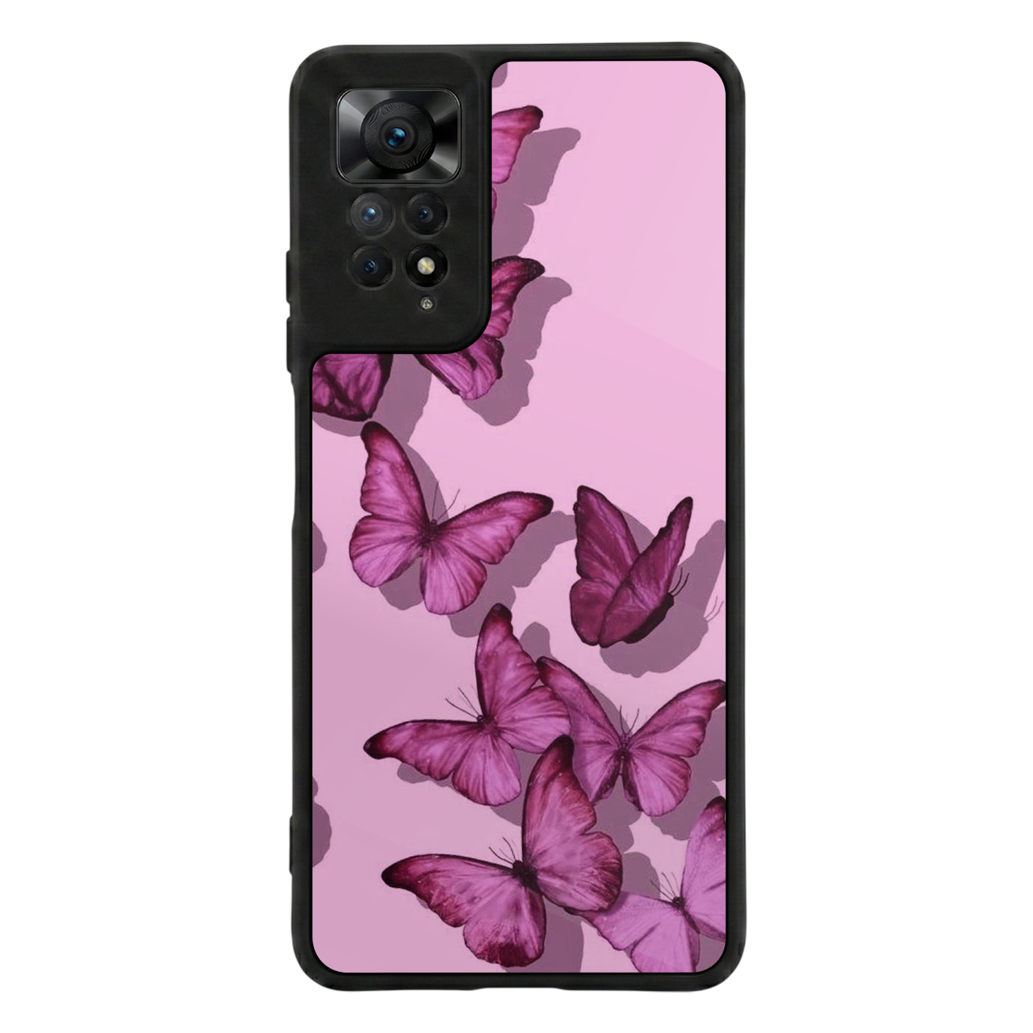 Xiaomi Redmi Note 12 Pro Uyumlu Kelebek Tasarımlı Glossy Premium Kılıf