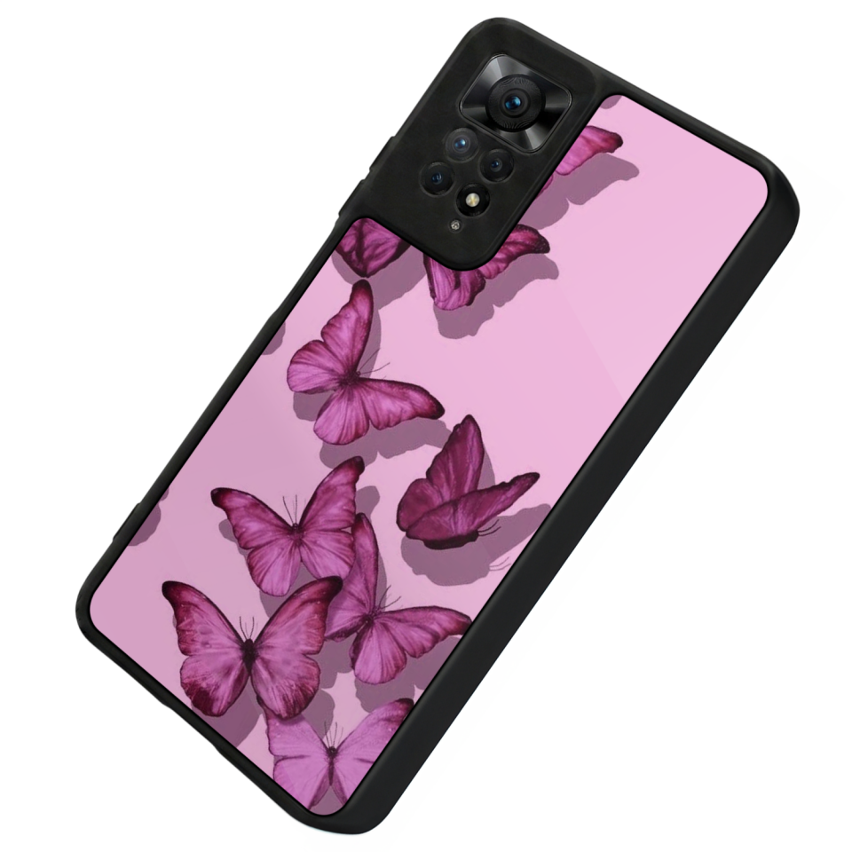 Xiaomi Redmi Note 12 Pro Uyumlu Kelebek Tasarımlı Glossy Premium Kılıf
