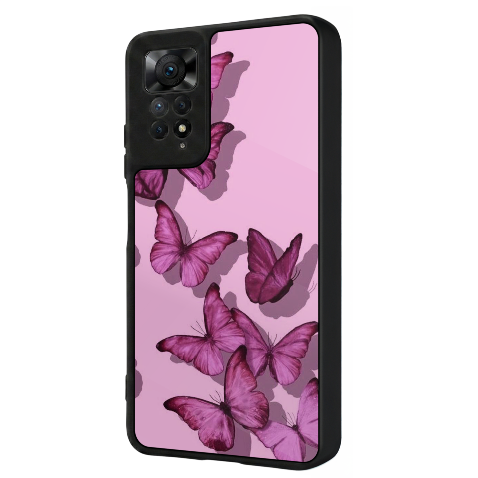 Xiaomi Redmi Note 12 Pro Uyumlu Kelebek Tasarımlı Glossy Premium Kılıf