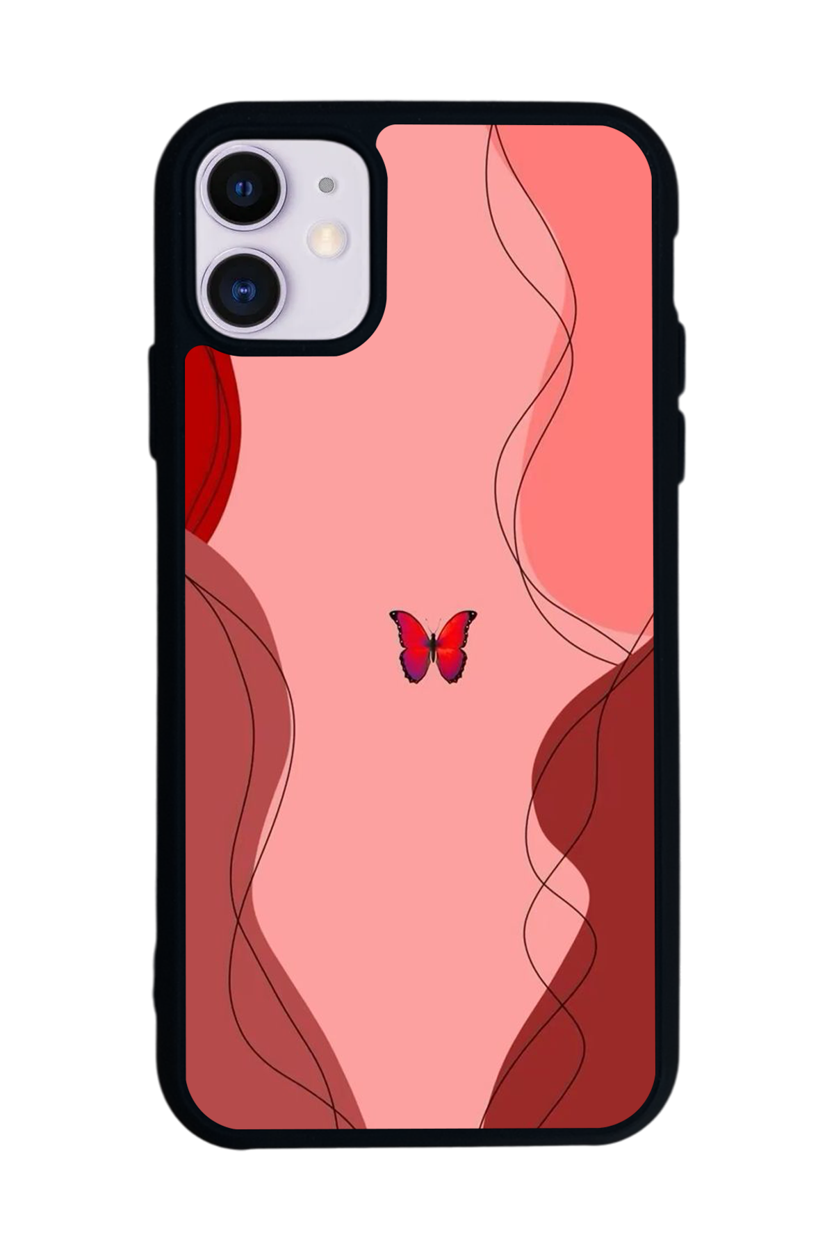 iPhone 11 Uyumlu Kelebek Tasarımlı Glossy Premium Kılıf