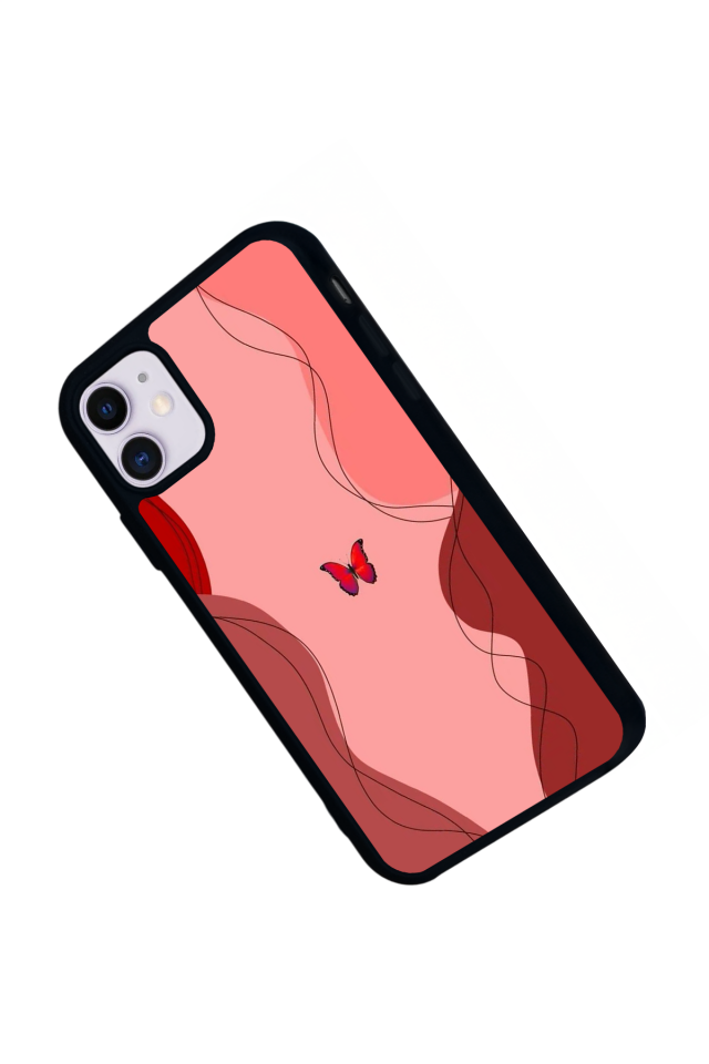 iPhone 11 Uyumlu Kelebek Tasarımlı Glossy Premium Kılıf