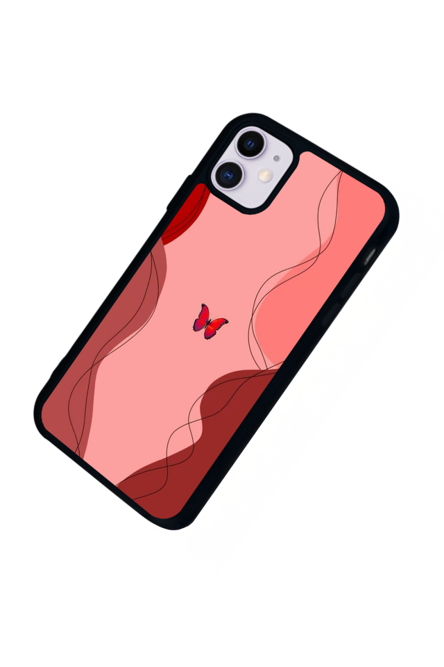 iPhone 11 Uyumlu Kelebek Tasarımlı Glossy Premium Kılıf