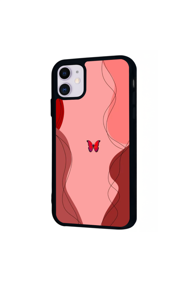 iPhone 11 Uyumlu Kelebek Tasarımlı Glossy Premium Kılıf