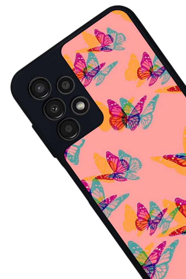 Samsung Galaxy A13 Uyumlu Kelebek Tasarımlı Glossy Premium Kılıf