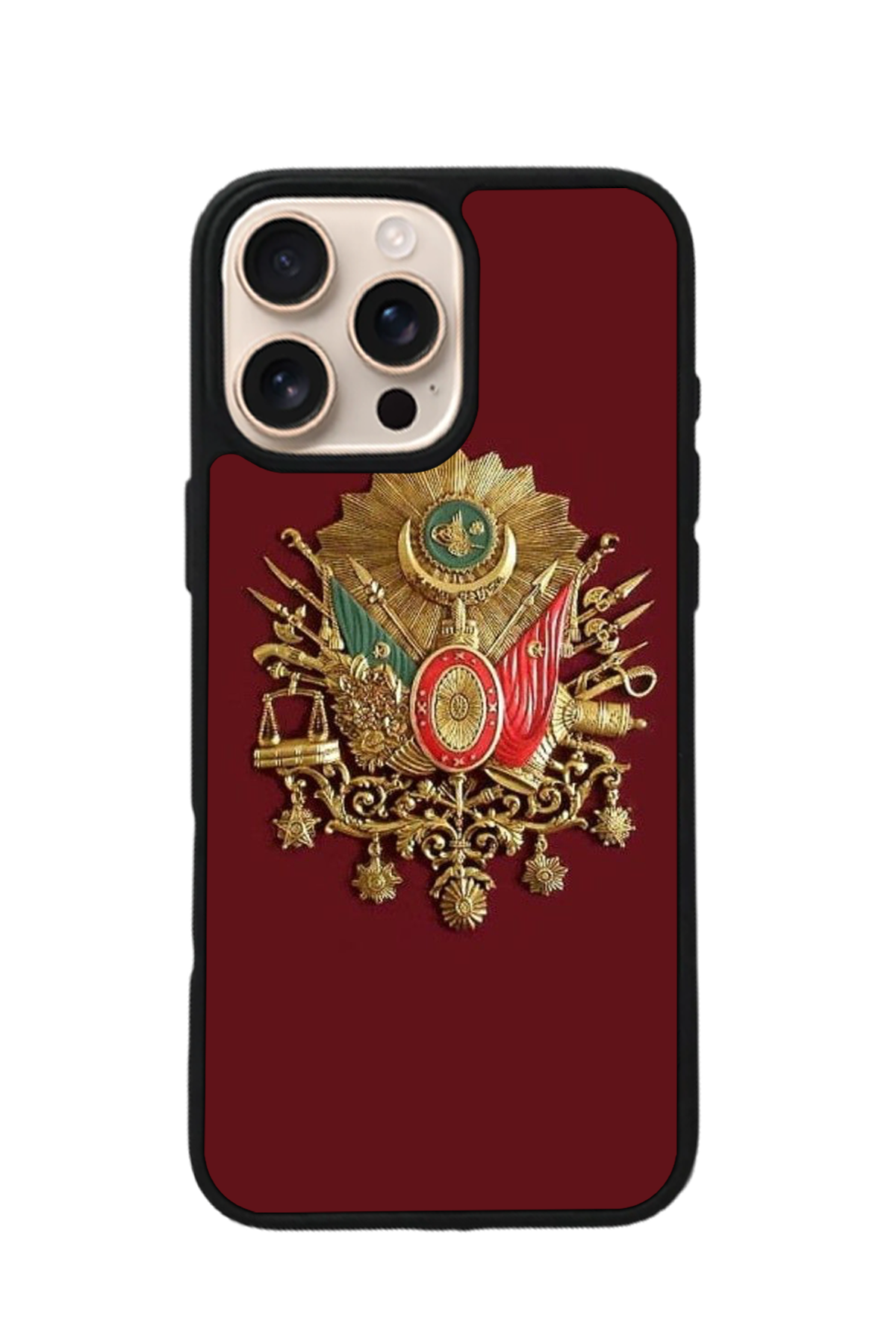 iPhone 15 Pro Uyumlu OsmanliTugrasi Tasarımlı Glossy Premium Kılıf