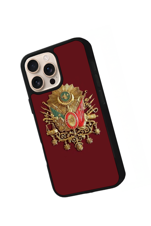 iPhone 15 Pro Uyumlu OsmanliTugrasi Tasarımlı Glossy Premium Kılıf