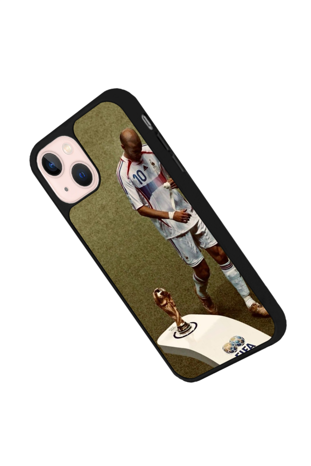 iPhone 14 Plus Uyumlu Zidane Tasarımlı Glossy Premium Kılıf