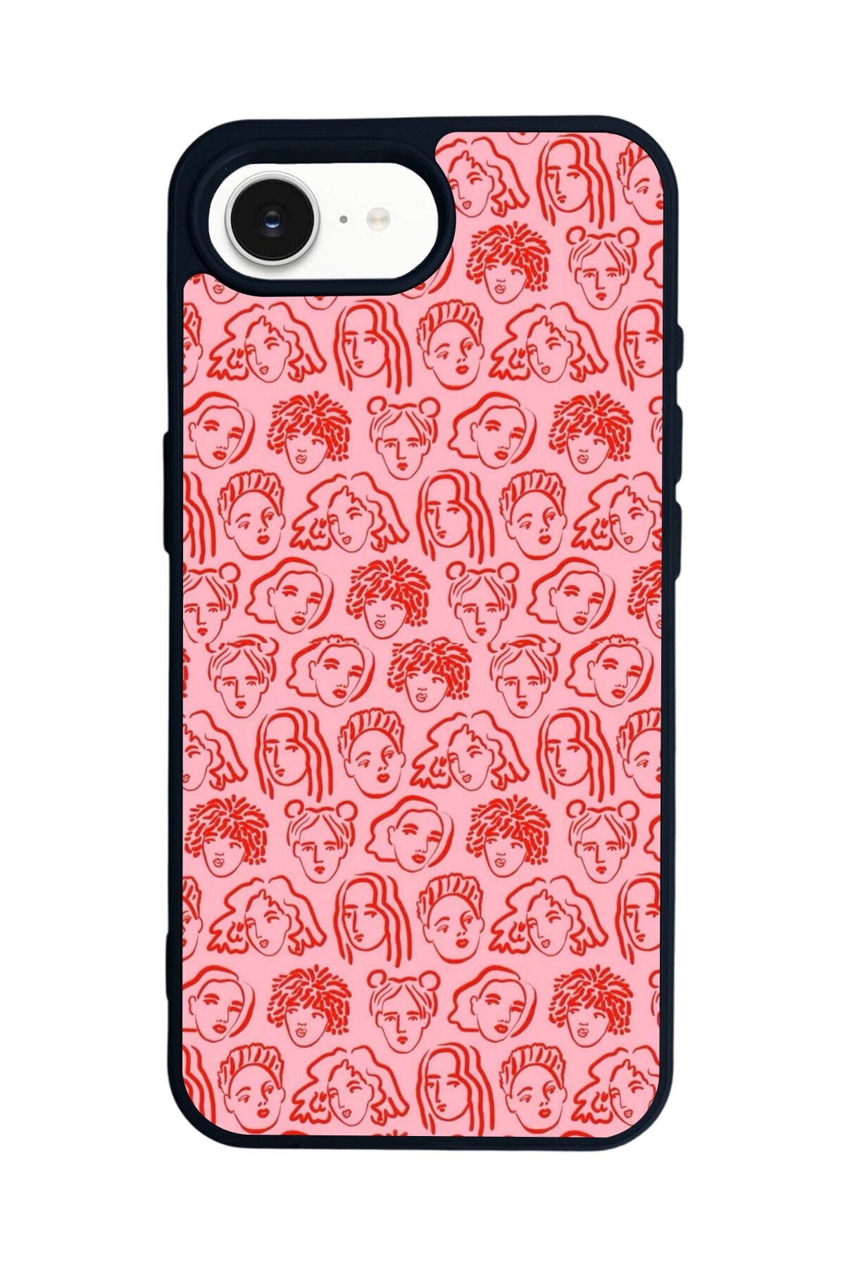 iPhone 16E Uyumlu Line Art Tasarımlı Glossy Premium Kılıf