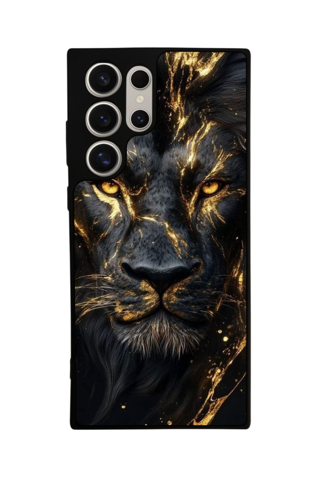 Samsung Galaxy S24 Ultra Uyumlu Aslan Tasarımlı Glossy Premium Kılıf