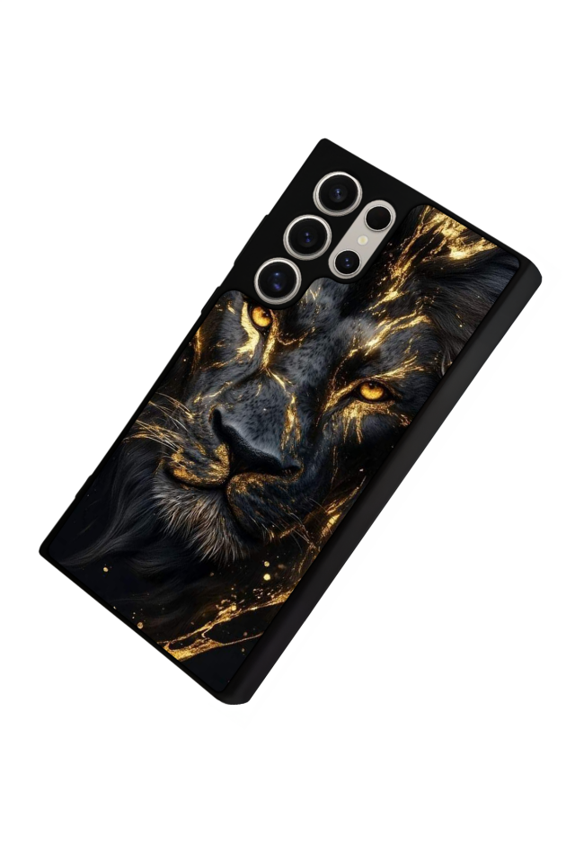 Samsung Galaxy S24 Ultra Uyumlu Aslan Tasarımlı Glossy Premium Kılıf