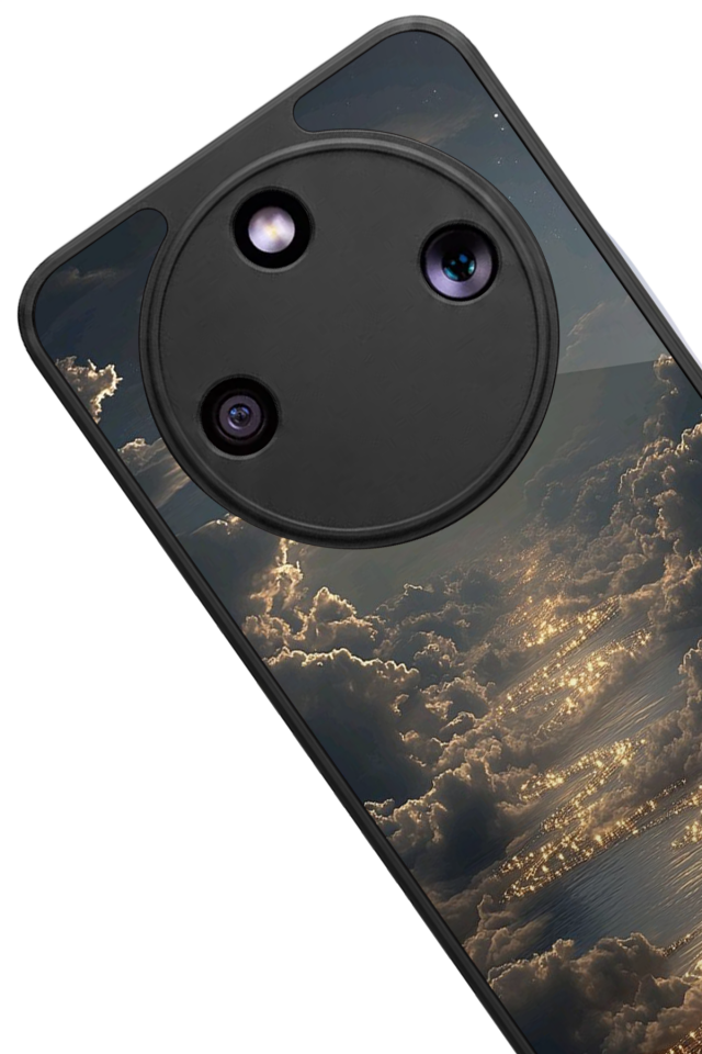 Honor Magic 8 Lite Uyumlu Ay Tasarımlı Glossy Premium Kılıf