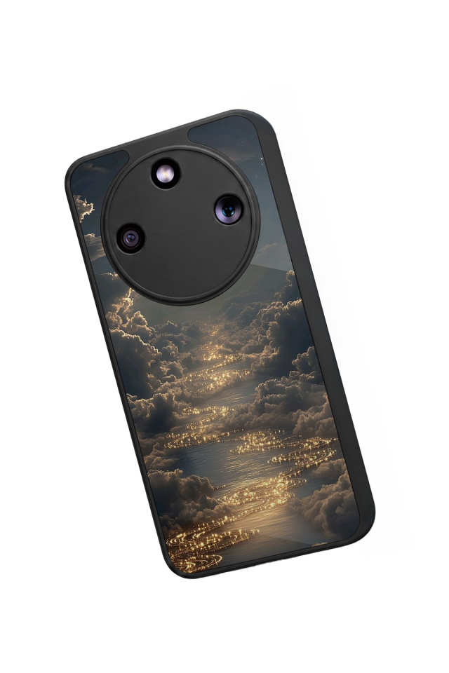 Honor Magic 8 Lite Uyumlu Ay Tasarımlı Glossy Premium Kılıf