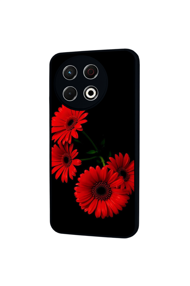 Tecno Spark 30 Pro Uyumlu Cicek Tasarımlı Glossy Premium Kılıf