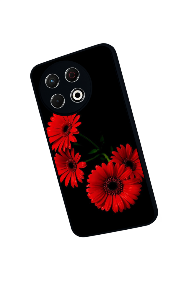 Tecno Spark 30 Pro Uyumlu Cicek Tasarımlı Glossy Premium Kılıf