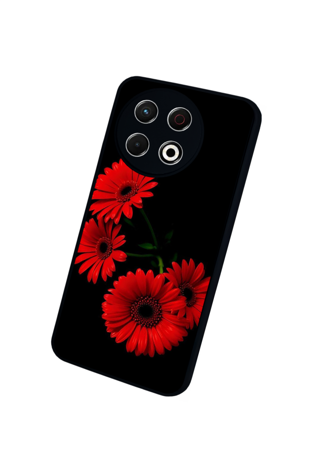 Tecno Spark 30 Pro Uyumlu Cicek Tasarımlı Glossy Premium Kılıf