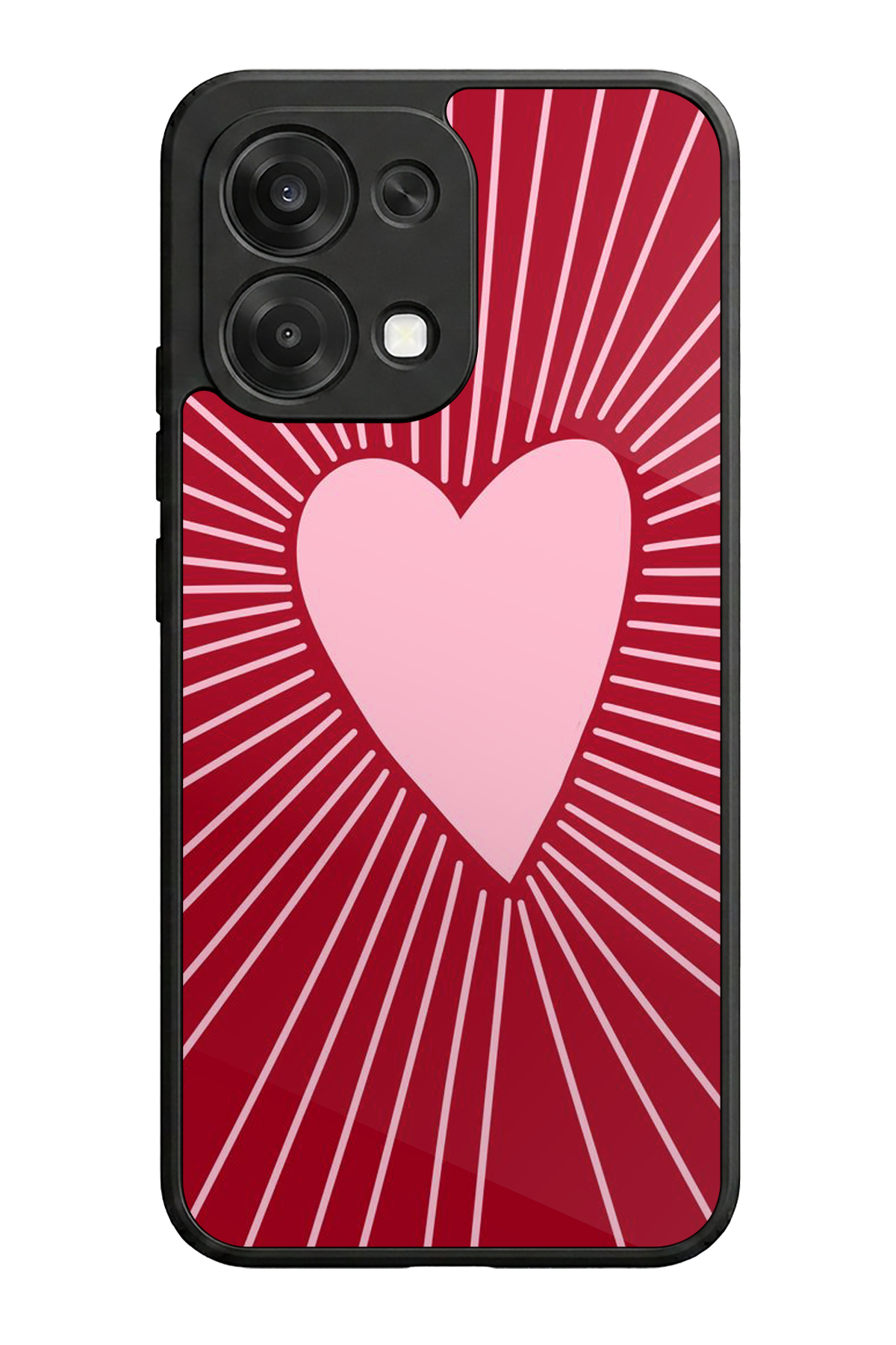 Oppo A6 Pro Uyumlu Kalp Love Tasarımlı Glossy Premium Kılıf
