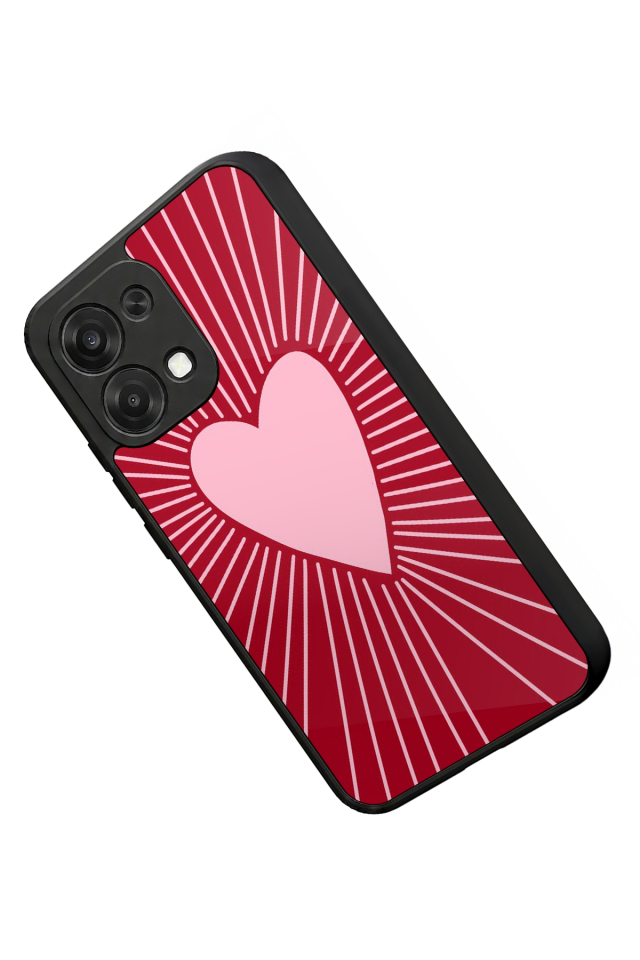 Oppo A6 Pro Uyumlu Kalp Love Tasarımlı Glossy Premium Kılıf
