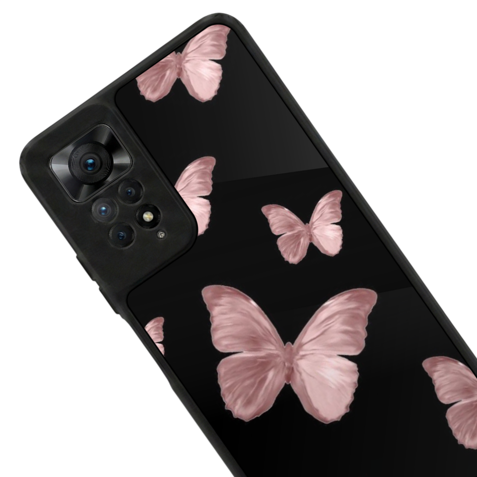 Xiaomi Redmi Note 12 Pro Uyumlu Kelebek Tasarımlı Glossy Premium Kılıf
