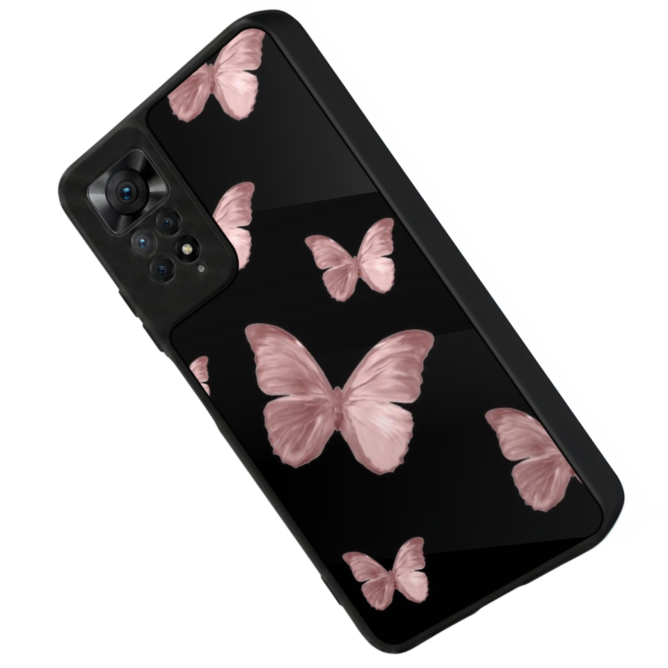 Xiaomi Redmi Note 12 Pro Uyumlu Kelebek Tasarımlı Glossy Premium Kılıf